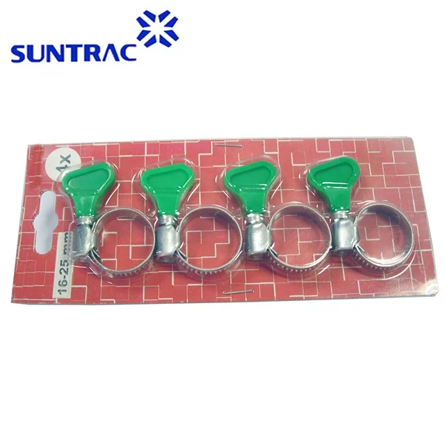 Metal clamps for tubes stainless steel German style adjustable plastic handle hose clamp