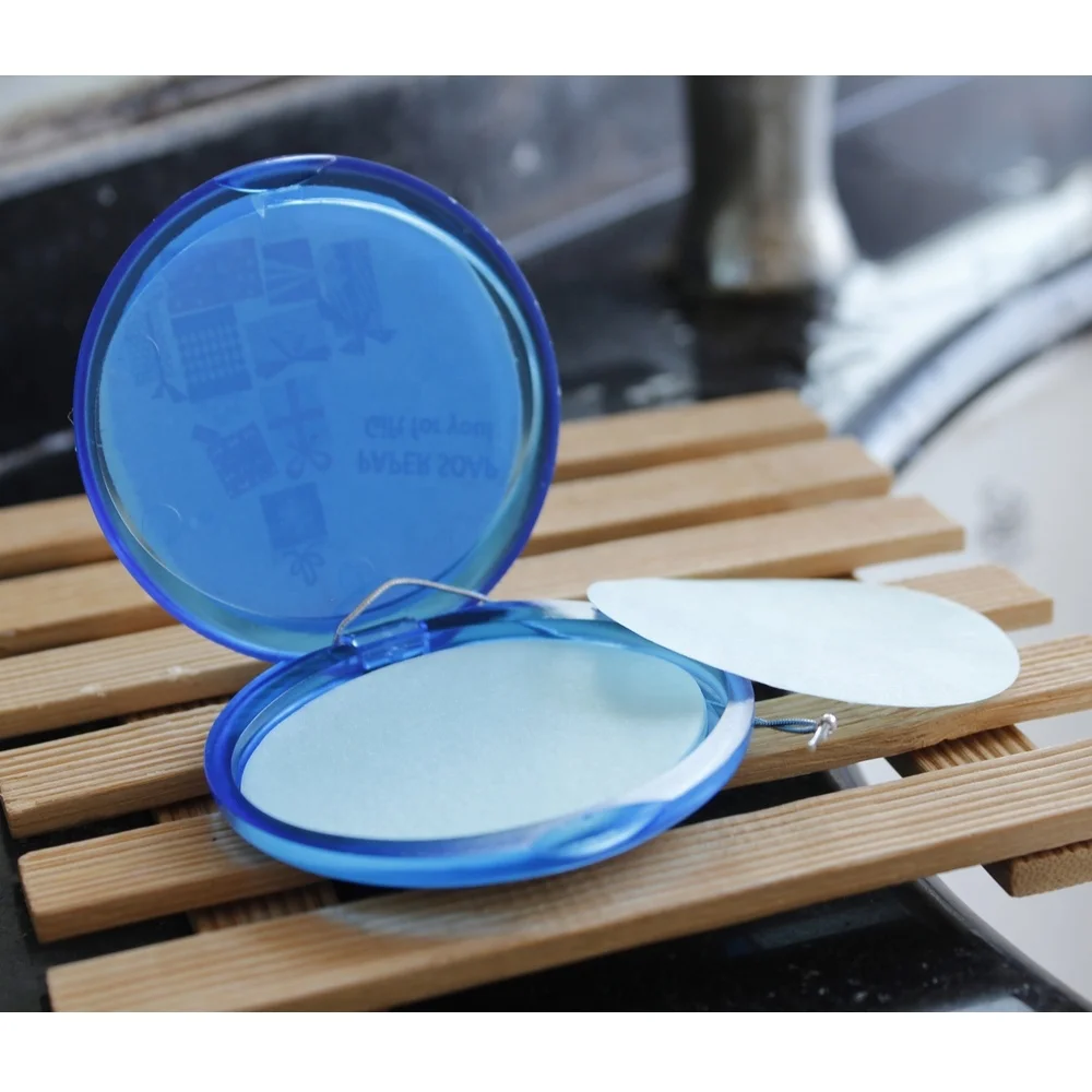 
Eco friendly travel pocket portable shampoo face wash paper thin soap 