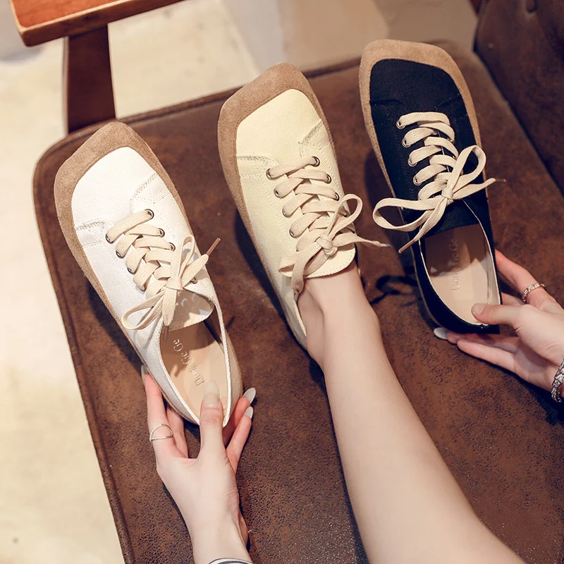 New Wholesale Custom Stylish Fancy Ballet Flats Foldable Canvas Casual Flat Shoes For Women