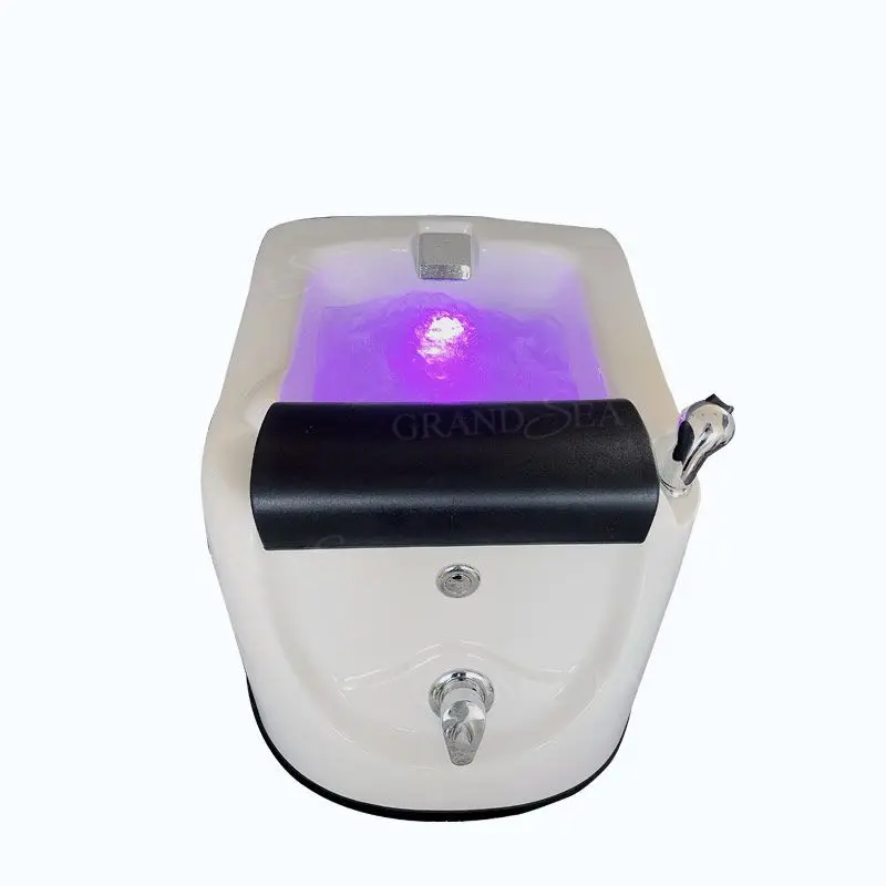 Portable Foot Spa Pedicure Tray Bowl No Plumbing for Pedicure Acrylic Foot Tub with Water Pump Surf Lamp