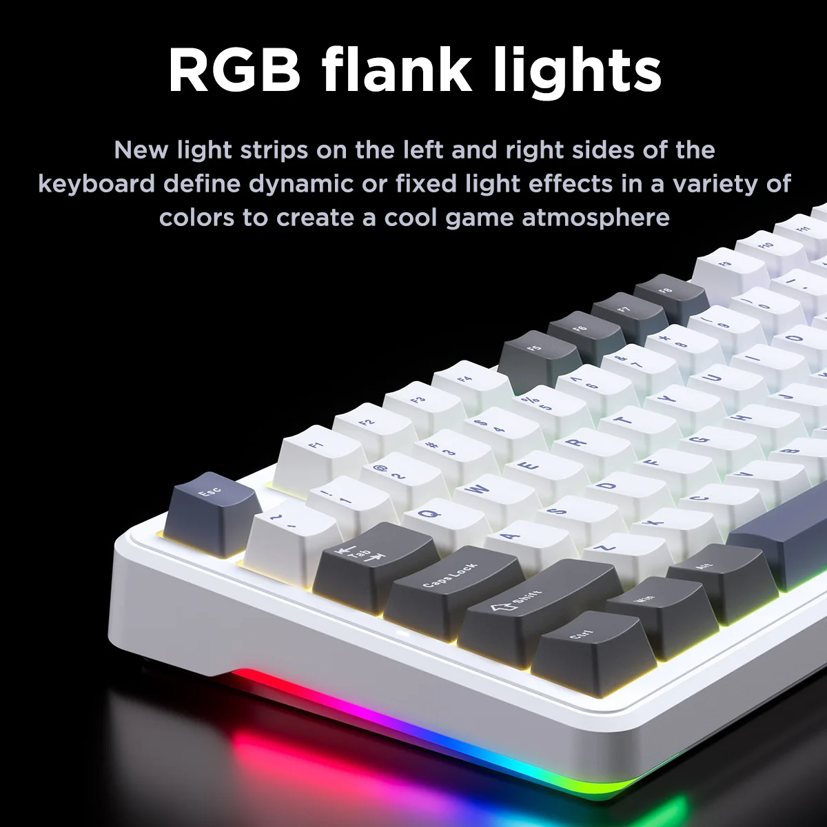 custom keyboard ALUA F87 gaming keyboards DIY RGB backlit 87 keys wireless keyboard
