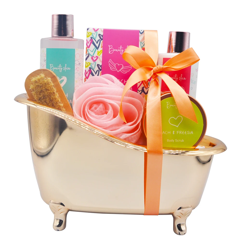 Wholesale bathtub spa bath gift sets shower gel body lotion body mist set