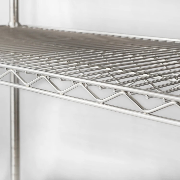 Adjustable metal kitchen rack stand shelf stainless steel wire shelving with ss304 and ss201