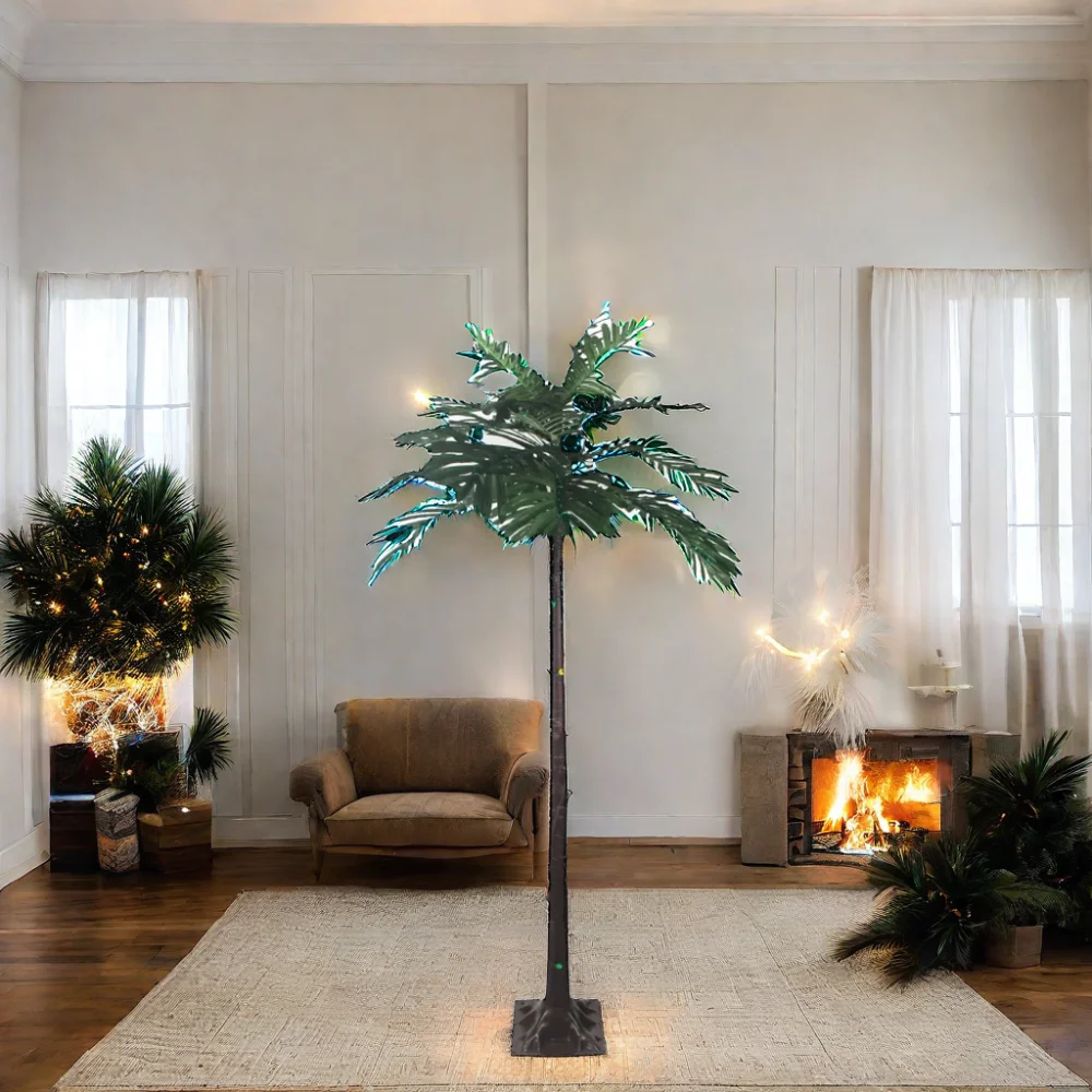 Hot sale 1.5 meter 1.8 meter Realistic Artificial Natural Looking LED Lighted Palm Tree Light