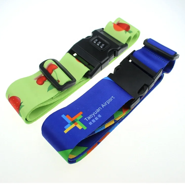 
Promotion Airport Colorful 5cm Sublimation Logo Luggage Belt 