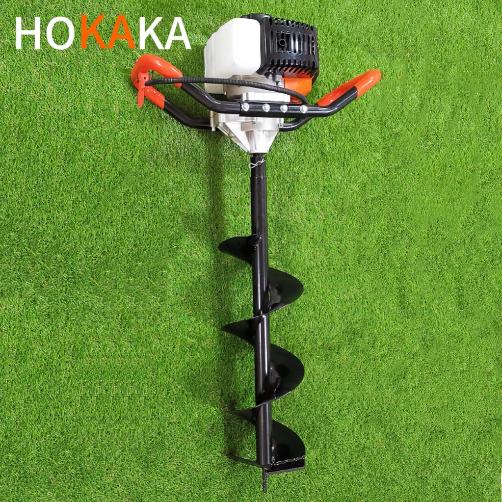HOTOKA deep hole digger machine 2 stroke 4 stroke 52cc Gasoline Earth Auger Ground Drill Hole Digger Machine