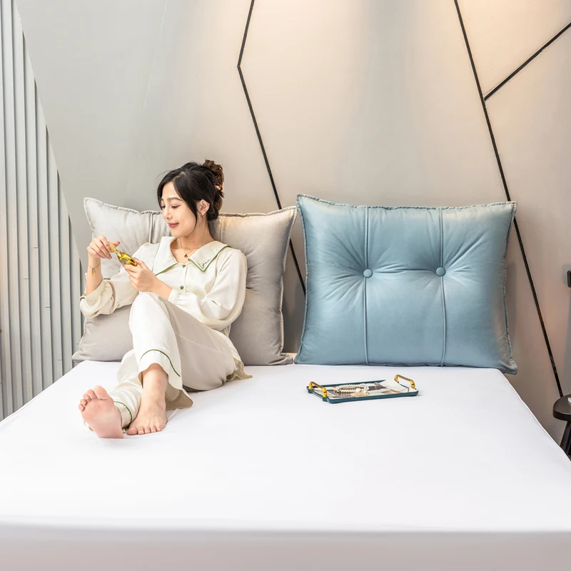 Top selling Washable Classical Soft Comfortable Bed Backrest Artifact Rectangular Bedside Pillow