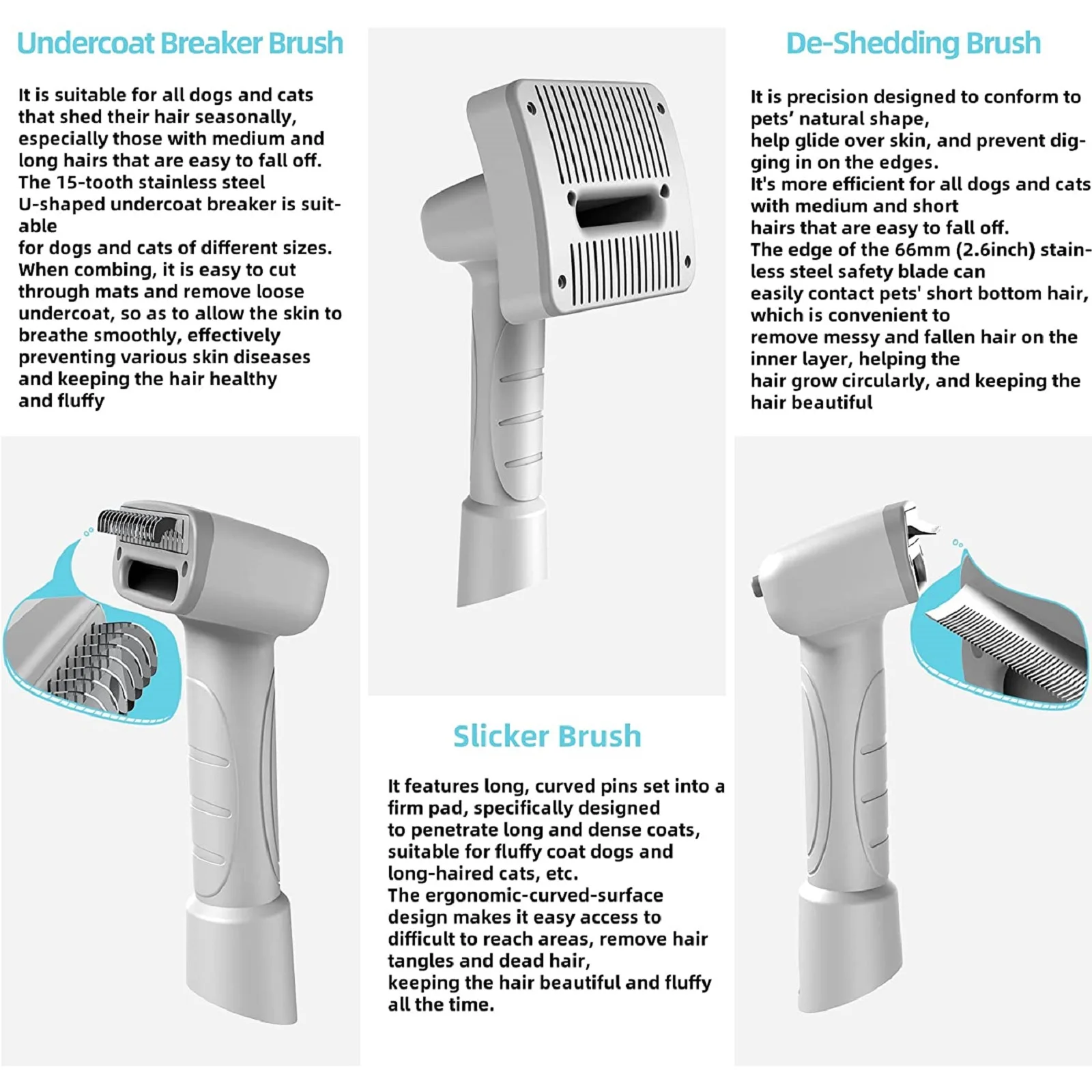Shernbao SMD-C KIT Dog Grooming Kit Vacuum Self-Cleaning Pet Brush Professional Pet Grooming Vacuum Kit