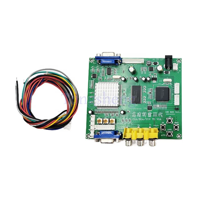 CGA/EGA/YUV TO VGA converter board for POG Game PCB Video Good Quality GBS Conversion Board