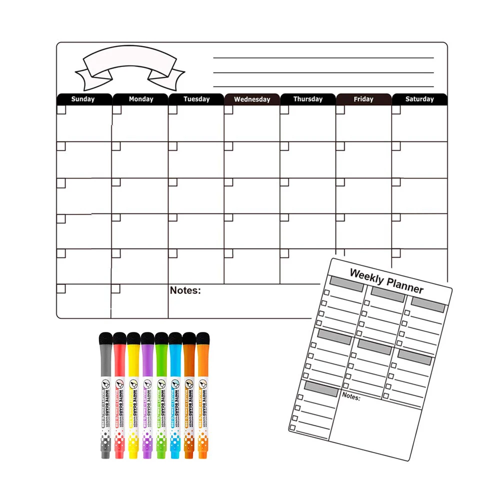 Customized Size Monthly Monthly Vinyl Sticker Magnetic Weekly Planner Magnetic Removable Sticker For Decoration