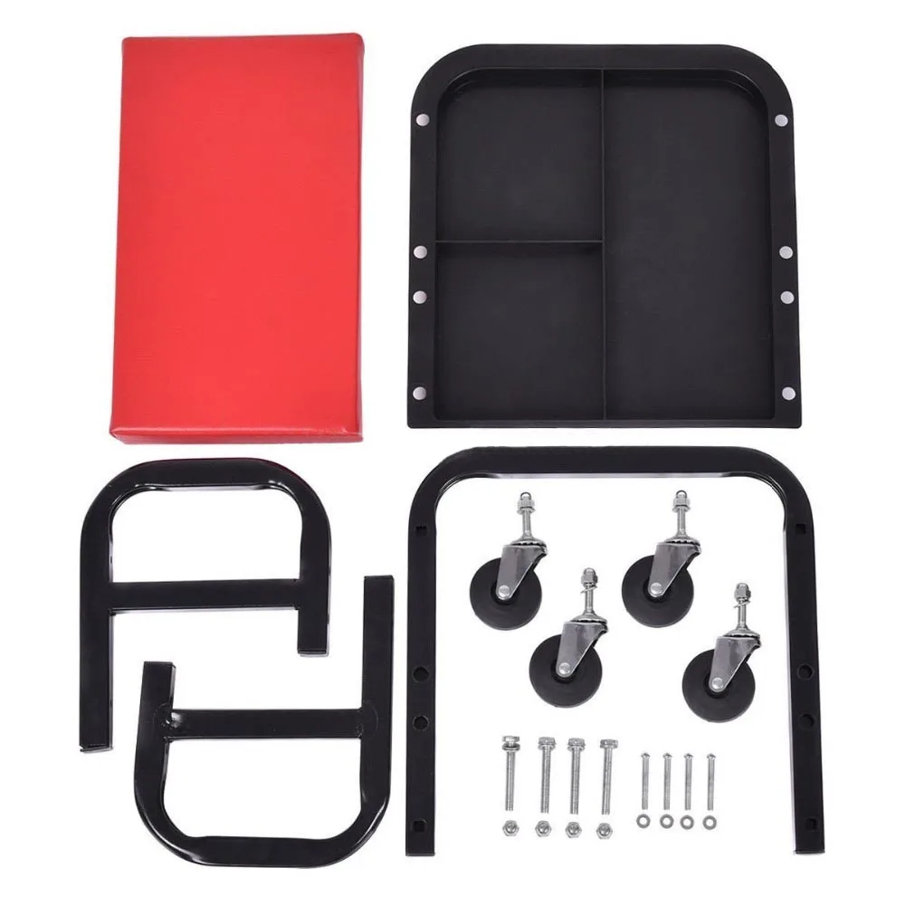 Mechanics Rolling Seat Creeper Garage Stool Shop Car Work Tool Box Chest Storage