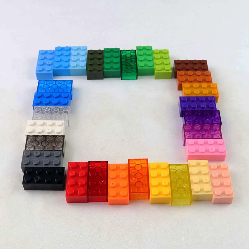3001 Brick 2 x 4 Building Block Moc Colorful Plastic Parts Compatible with Brick DIY Children Toy Assembly Gift Box