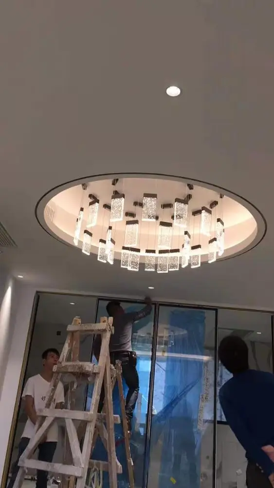 
Hotel customized custom project lamp light hanging chandelier pendant nordic European style 