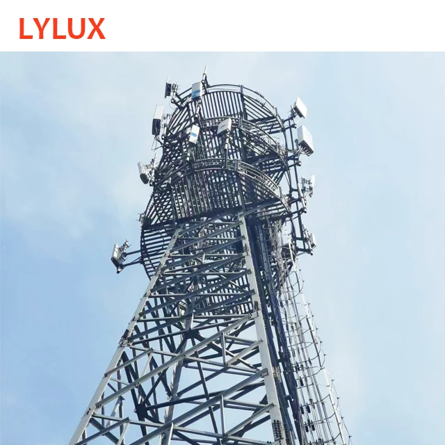 BS code designed 4 legs angle steel 30/40m 5G telecom tower, telecommunication tower on island, mountain