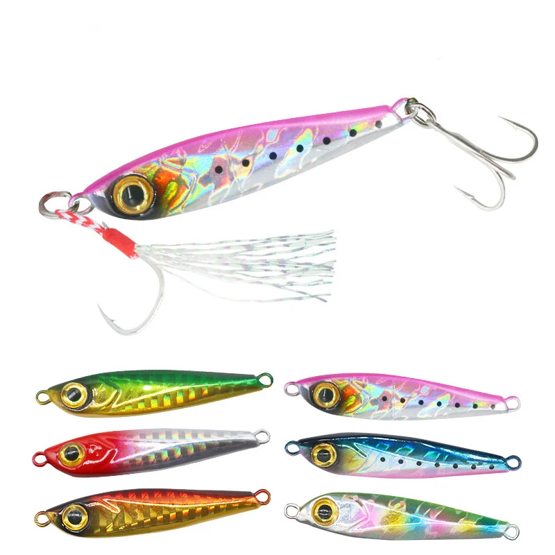 New Slow Sinking Jig Lead Metal Flat Jigs Mini Jigging Lure 13g 19g For Squid Snapper Tuna