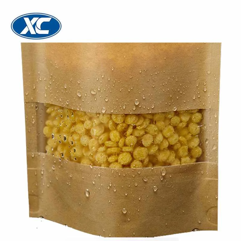 different size resealable snack cookie food kraft paper bag fashion matte window and zipper stand up pouch
