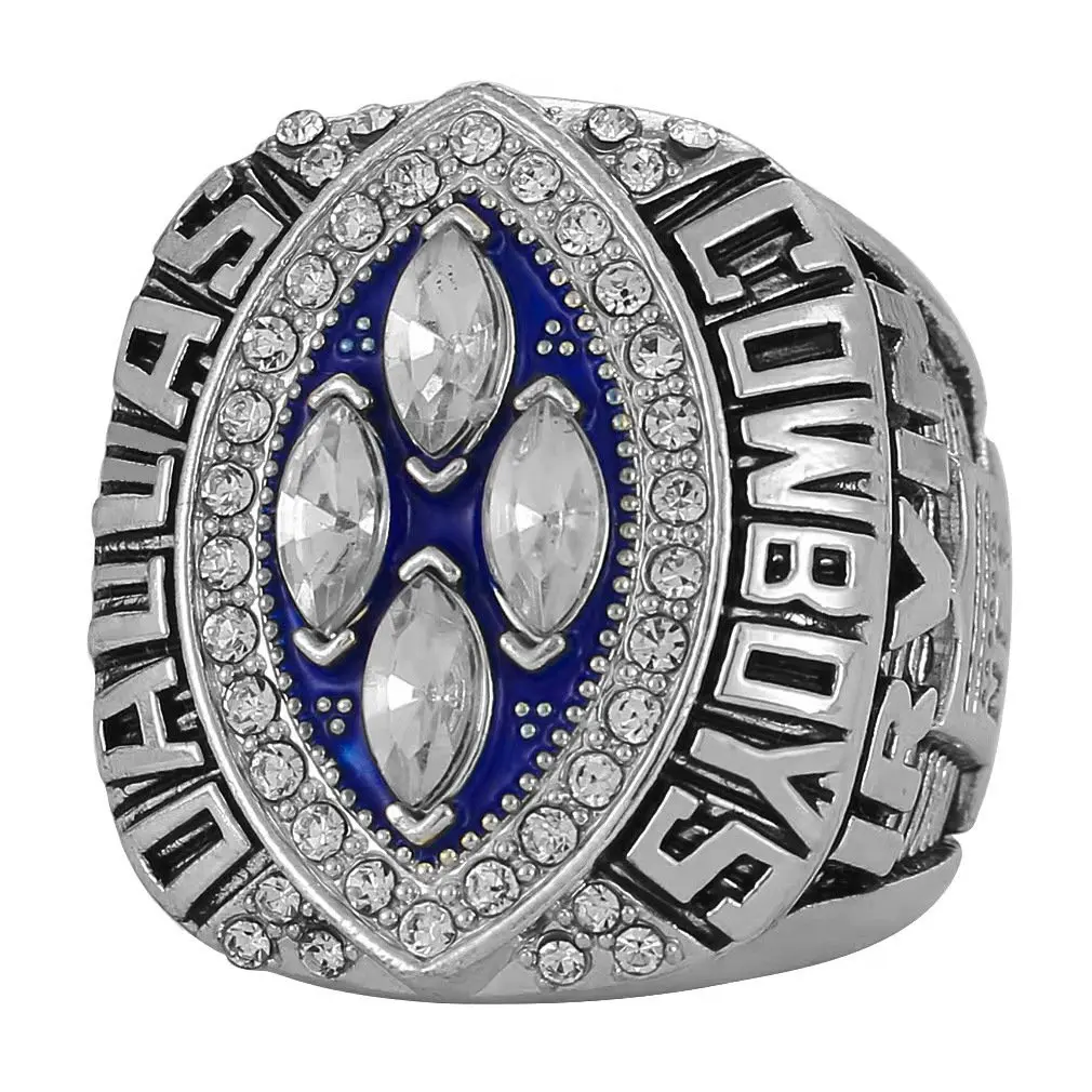 Dallas Cowboys Denim Gold & Silver Cluster Jewelry for Anniversary 1993 NFL Championship Ring