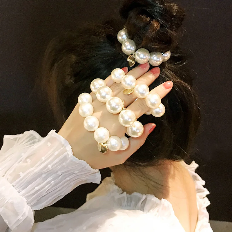 2022 New Pearl Jane Johnson headband headband Korean headdress cute new hair rope tie hair