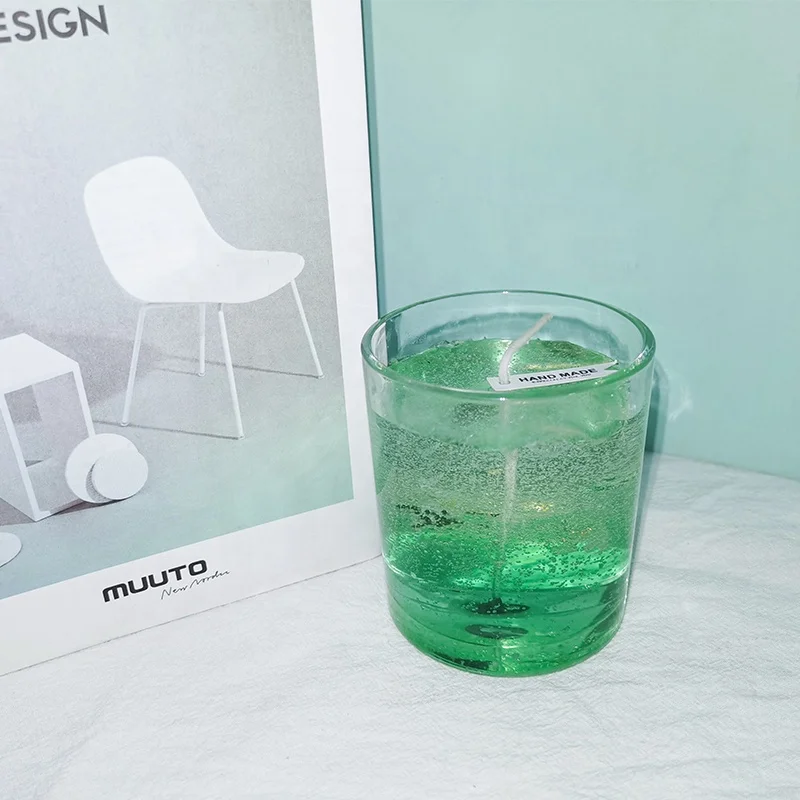 Festival hot selling gel handmade custom scented jelly candle/candel