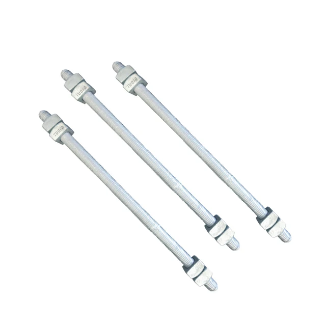 5/8*14 inch  double head bolt hot-dip galvanized double end rods threaded fasteners high quality