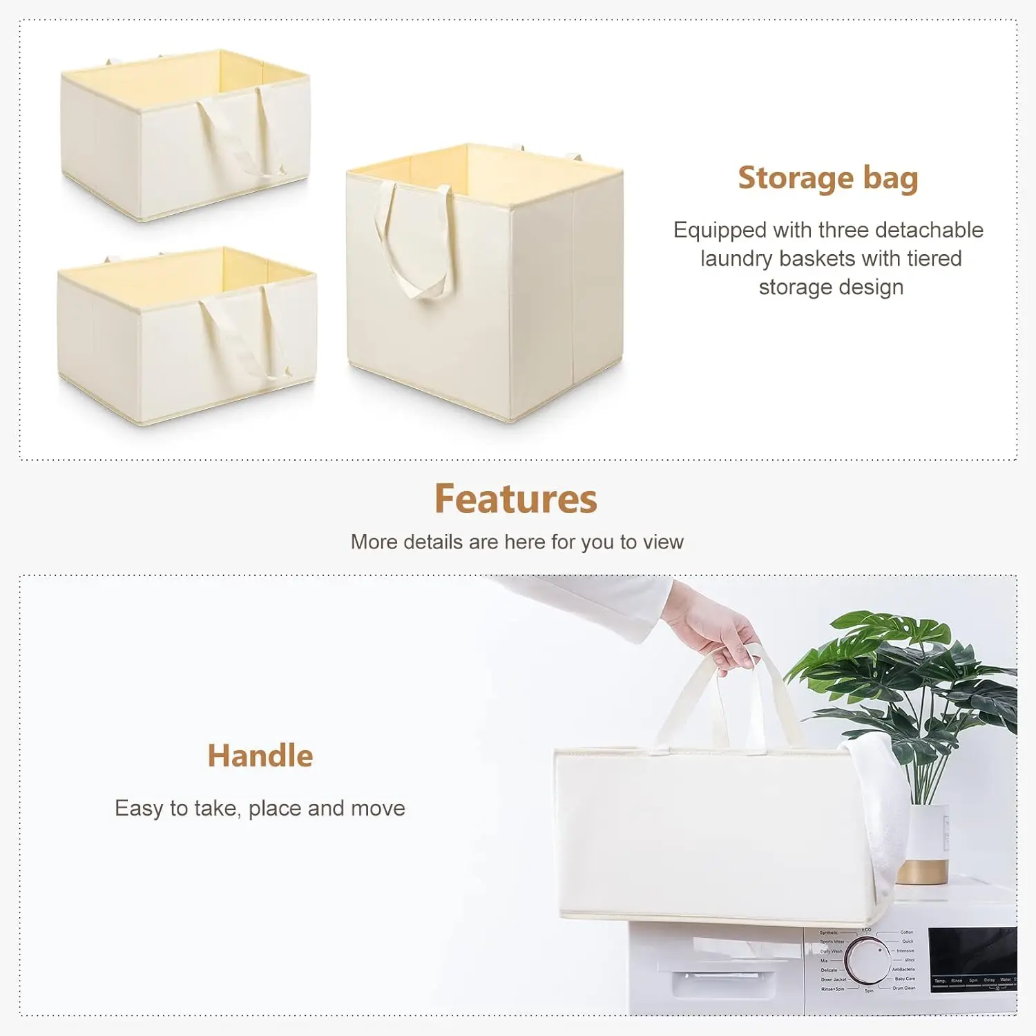 3 compartments laundry baskets with lid laundry basket on wheels laundry hamper bucket canvas storage basket