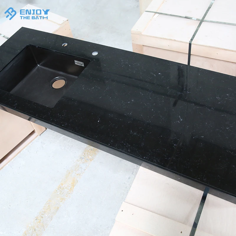 Black countertops vanity tops Kitchen Dining Table artificial stone solid surface for countertops