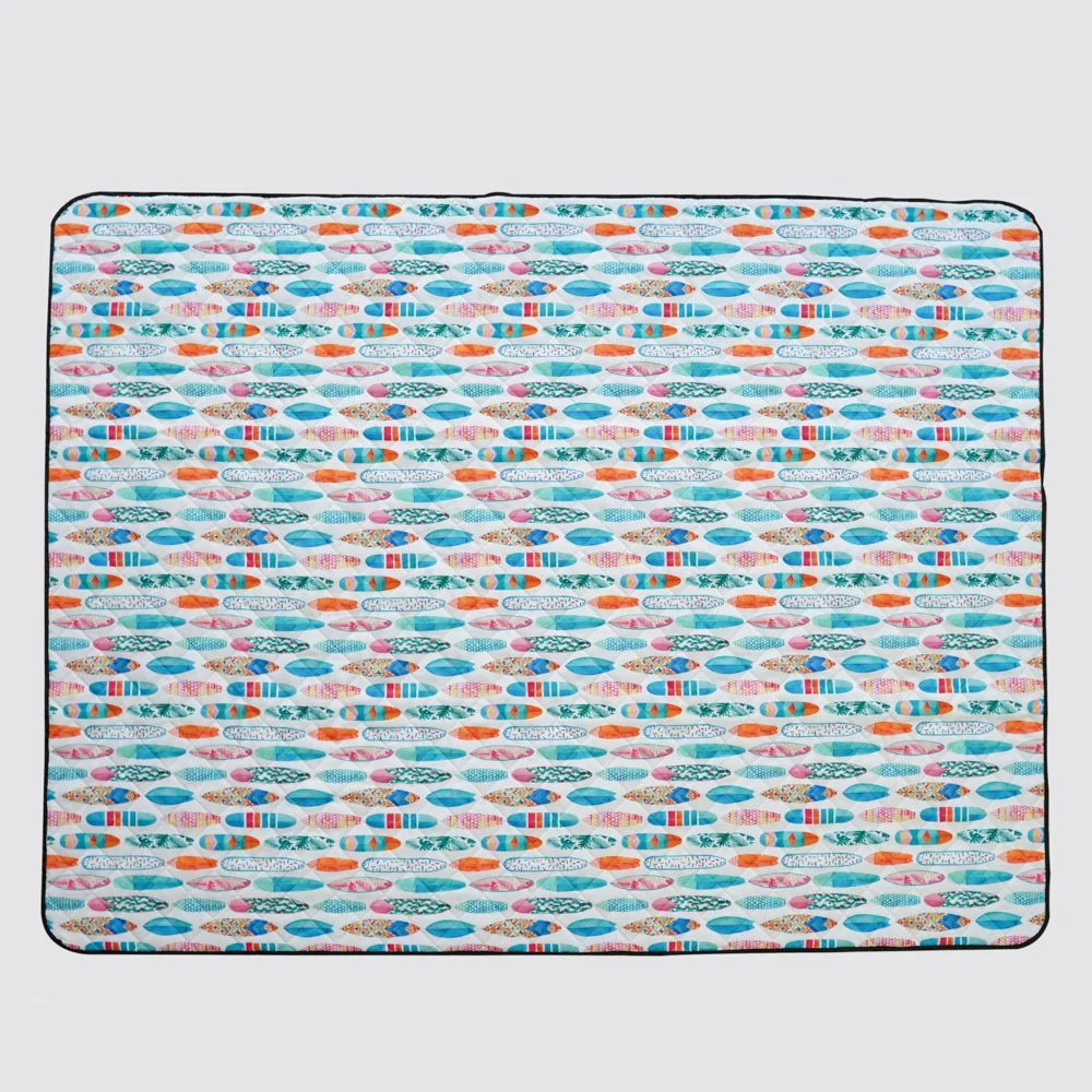 Custom Print Recyclable Washable Oxford Luxury Canvas Picnic Mat with Bag Camping Waterproof Outdoor