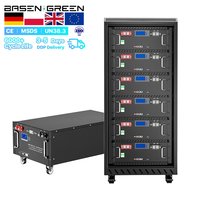 Basen Green 11776wh 48v Lifepo4 батарея запас ЕС 16s1p солнечная 200ah литиевая 51 2 v 230ah
