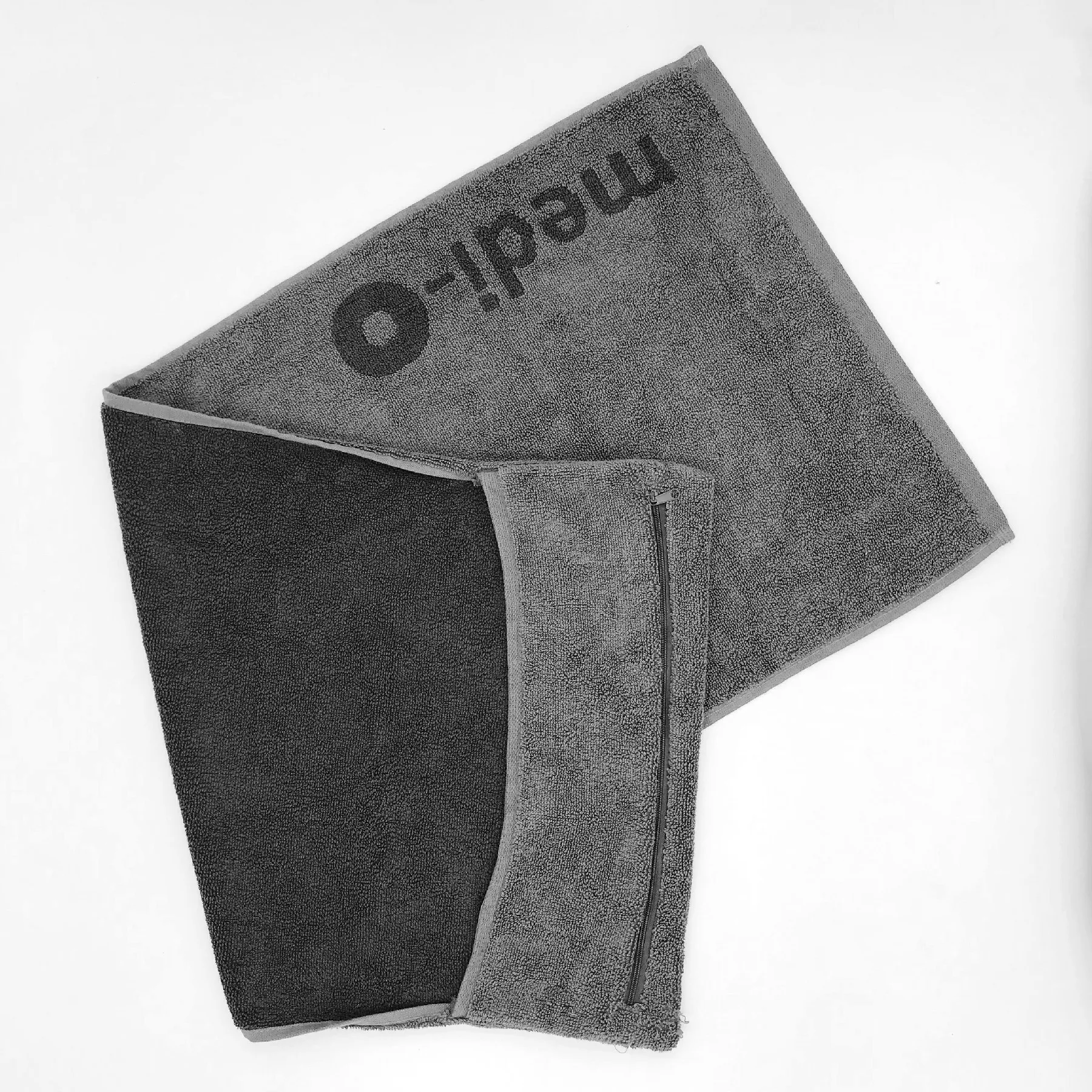 100% хлопок или микрофибра хлопок спортивный логотип под заказ Дешевое магнитное полотенце для тренировок полотенце для тренажерного зала фитнеса с карманом на молнии