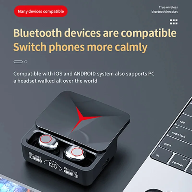 M90 Pro Earbuds Wireless Headphones Gaming Earphone With Mic Charging Box Music Headsets Bluetooth  Game Earbuds Sports Earphone