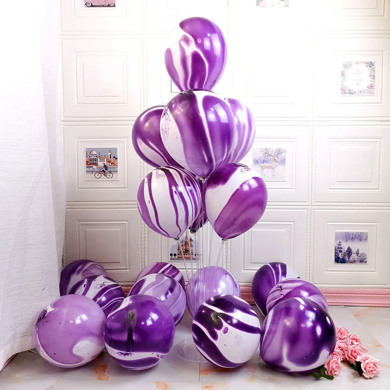 10 Inch (100pcs/bag) Marble Balloons Wedding Baby Shower Party Latex Balloon Decorations