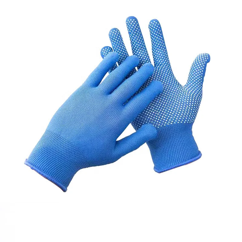 Anti Slip Gloves Nylon Beaded No Static Breathable Wear-resistant Dustproof Building Construction Home Garden Car  Safety Gloves