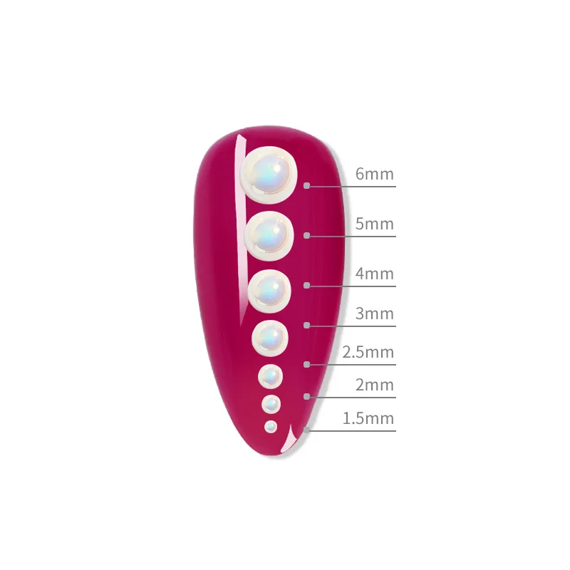 Nail Art Pearls Tips Half Round Pearls 3d Nail Beads Rhinestone Decoration DIY Nail Pearl