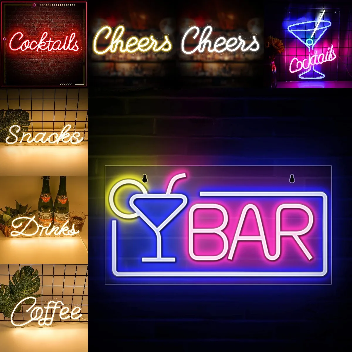 LED Neon Wall Light for Bar and Café  Beer Glass Design Illuminated Sign for Restaurant Decor Creative Advertising Display