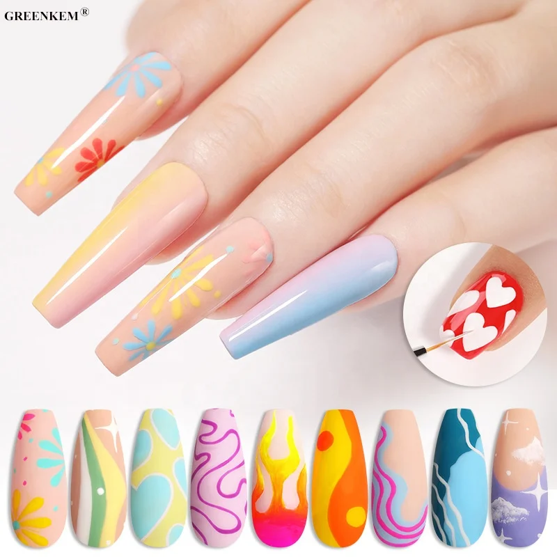 53 цвета в японском стиле гель био-Гели Soak off УФ гель-Лаки комплект рисунки на ногтях консервы 8g OEM изготовленный заказ