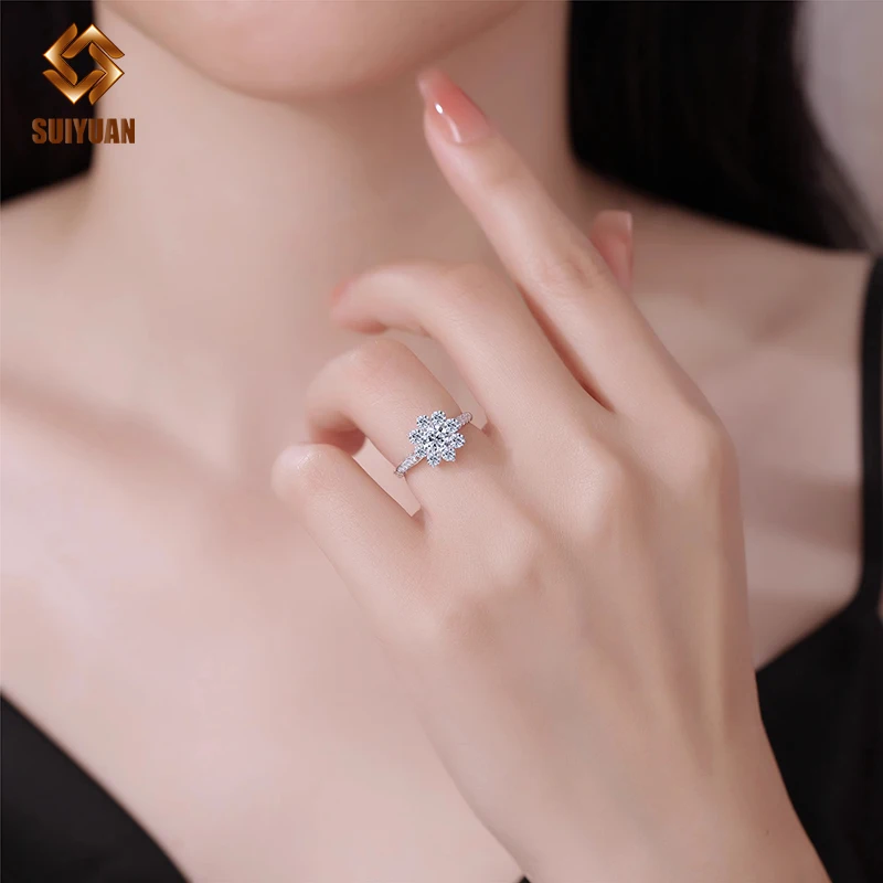 4ct Lab Grown Diamond Engagement Ring Lab Grown Diamond and Garnet Ring Lab-grown Diamond Ring Platinum