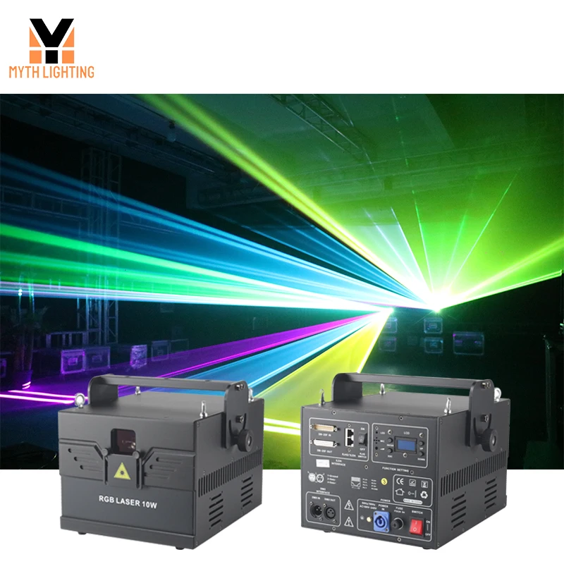 Party Laser 10w Factory ilda 10 Watt NF760-910E 40kpps RGB Laser Events Party Disco Dj Club Lazer Light Animation Laser Light