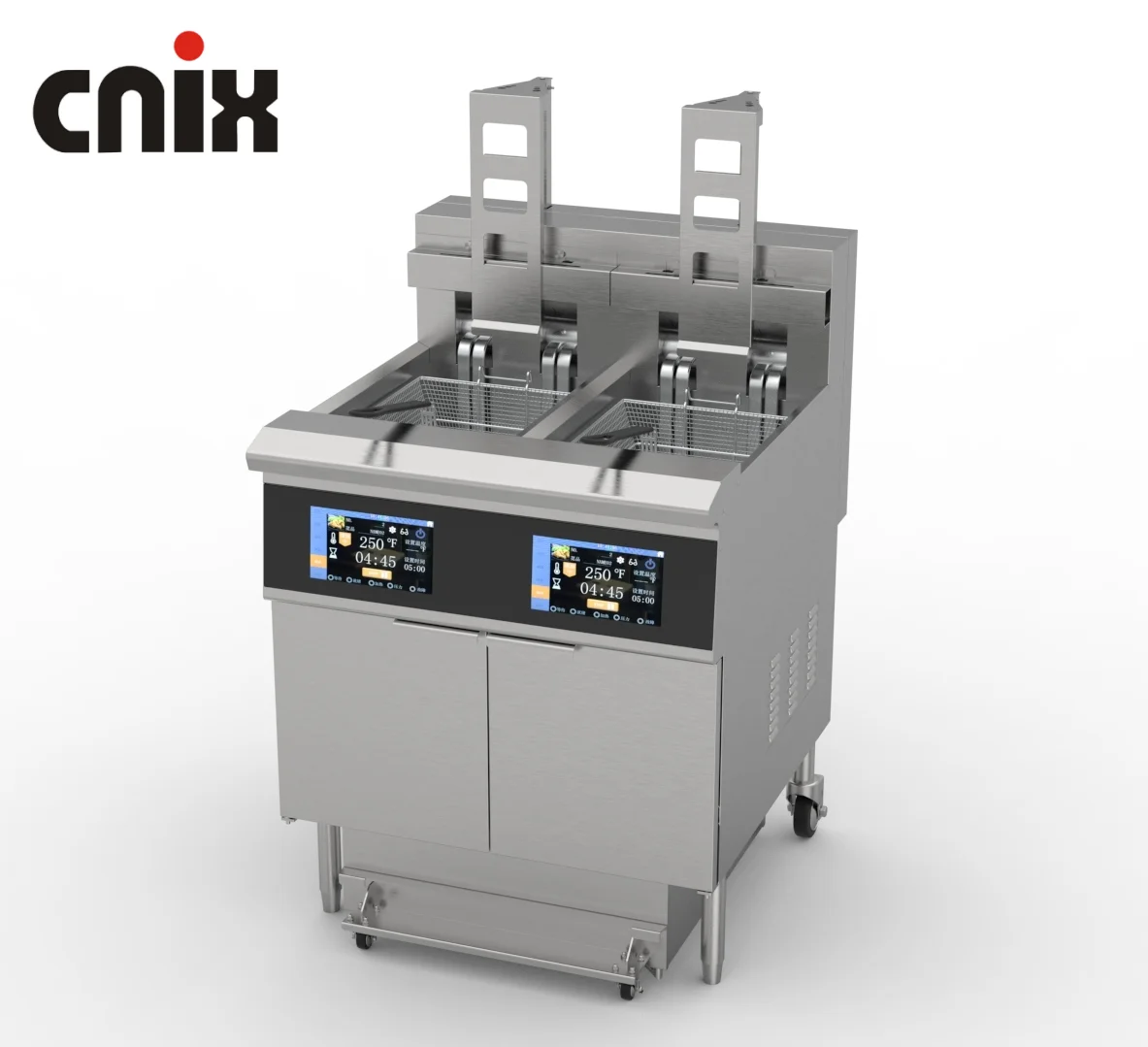 Touchscreen Double Tank Auto-lifting Electric Fryer For Fried Chicken Made In China OFE-H226L