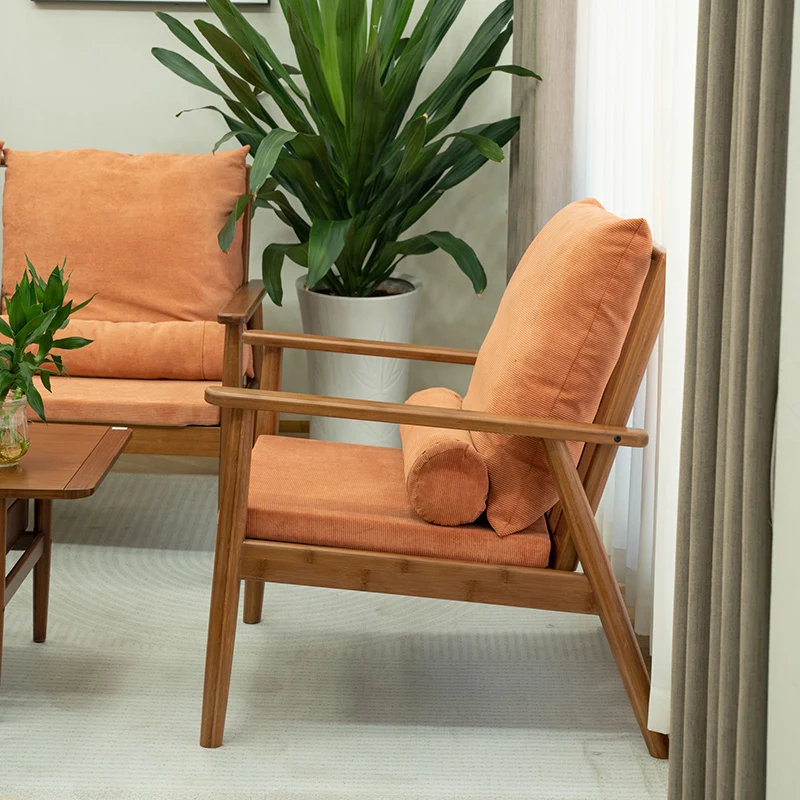 Лидер продаж производитель AiLiKEA индивидуальная домашняя мебель для гостиной тканевое кресло с прочным Бамбуковым Каркасом