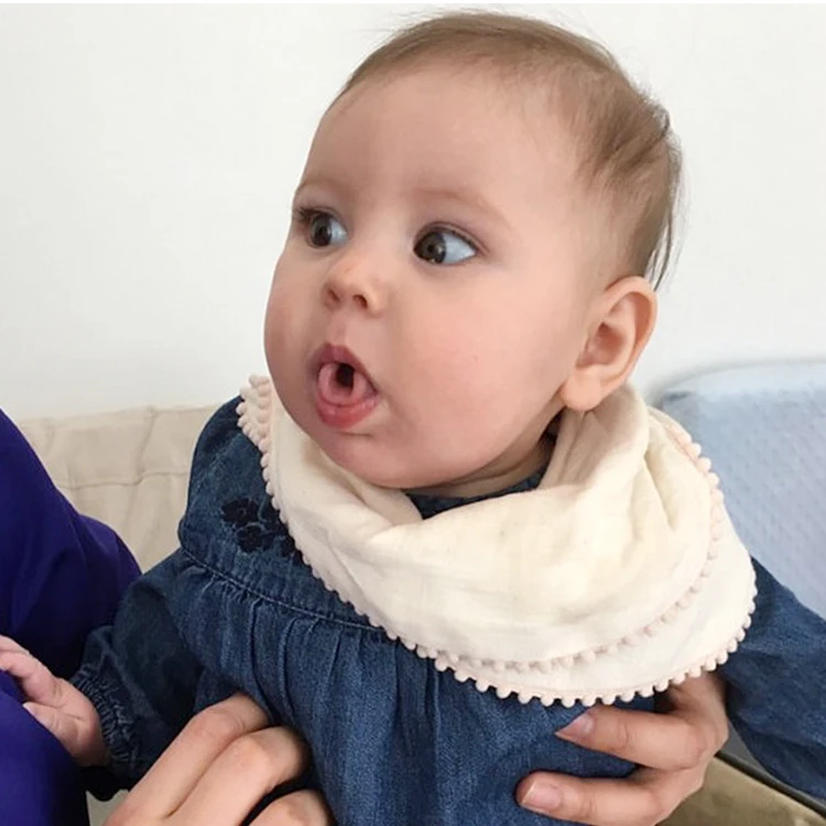 
Custom Cartoon Print Organic Cotton Triangle Baby Bib 