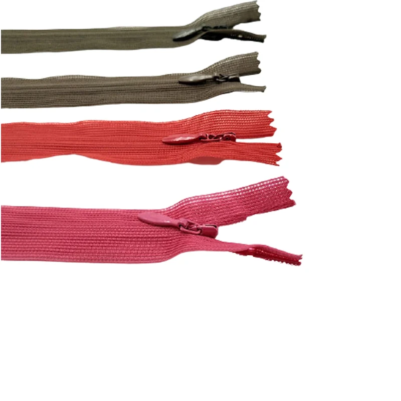 
Factory Customize Colorful 3 # 4#, 5# Lace Zipper Concealed Zip Invisible For Dress 