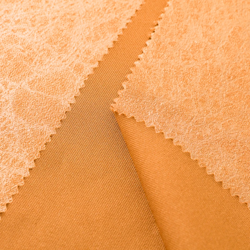 Hot popular Polyester knitted artificial suede fabric Leather fabric for cloth
