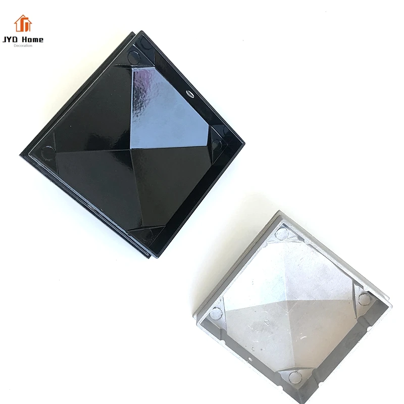 Decorative Die Casting Aluminium Caps with Lips Fixed with Set Screws for Pence and Staircase Post