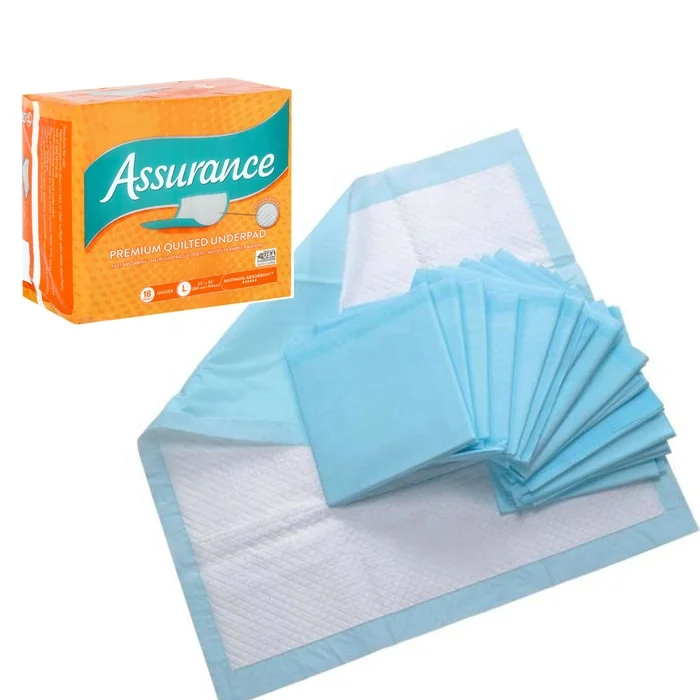 Heavy Absorbency Quilted Fluff And Polymer Disposable Incontinence Underpads  Great Protection For Beds Furniture Surfaces