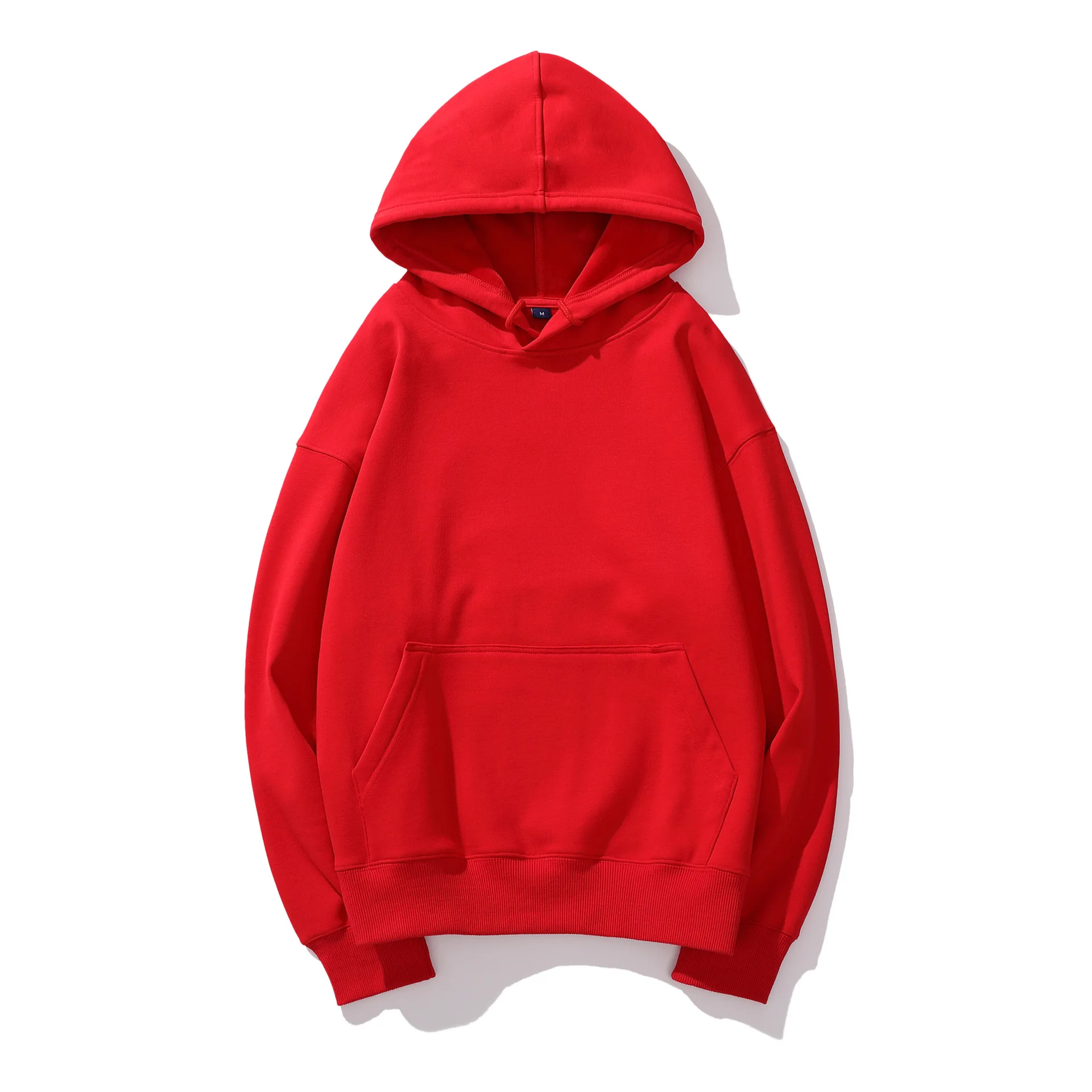 2022 New wholesale plush sweater 500 gsm hoodie OEM drawstring hooded fitness hoodies solid color sweater