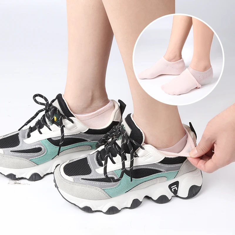 invisible Heel Insoles Comfortable and breath Heel Shoe Lift 3.5cm Silicone Half Height Increase Insoles