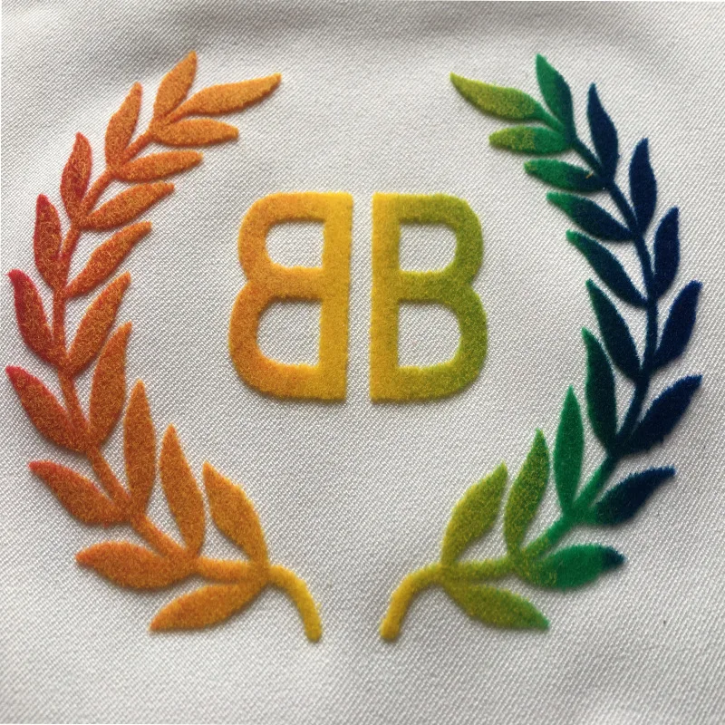 High Quality Custom T Shirt Fashion Flock 3D Heat Transfer for Clothing