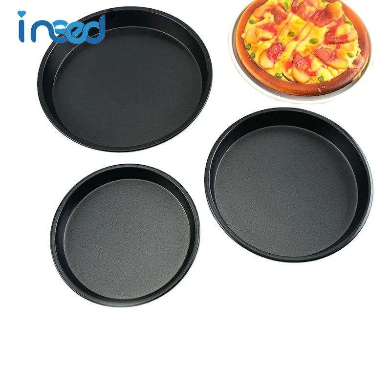 Aluminum Round Pizza Pan Non-stick Pizza Baking Tray With Multiple Size For Bakery