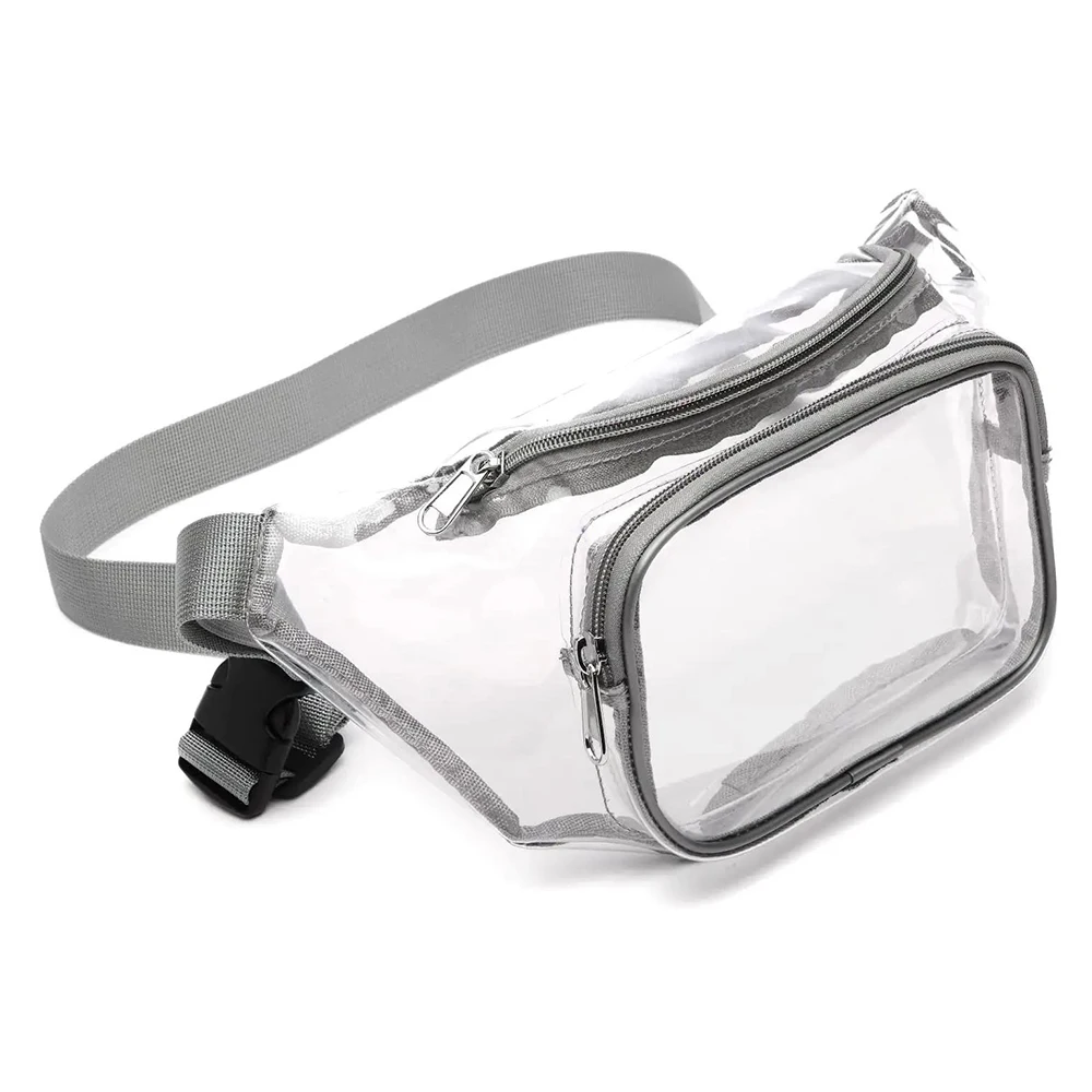 Оптовая продажа, индивидуальный логотип, Собственная торговая марка, водонепроницаемая Милая Прозрачная ПВХ сумка на пояс, прозрачная поясная сумка