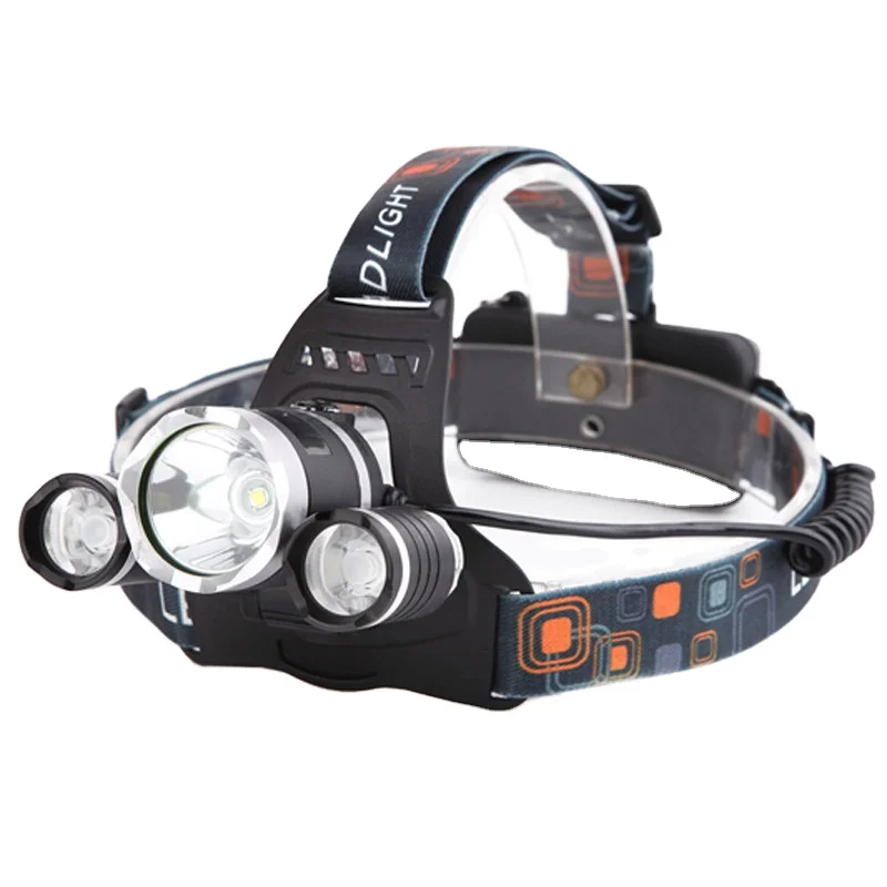 Portable cob led headlamp 1T6*2XPE camping Head Light Usb Zoom Rechargeable Torch headlamp with red light